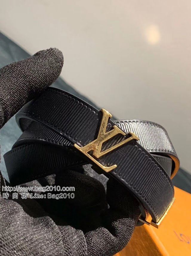 LV新款女士皮帶 路易威登橫棱紋腰帶 lv晚裝腰帶  jjp1275